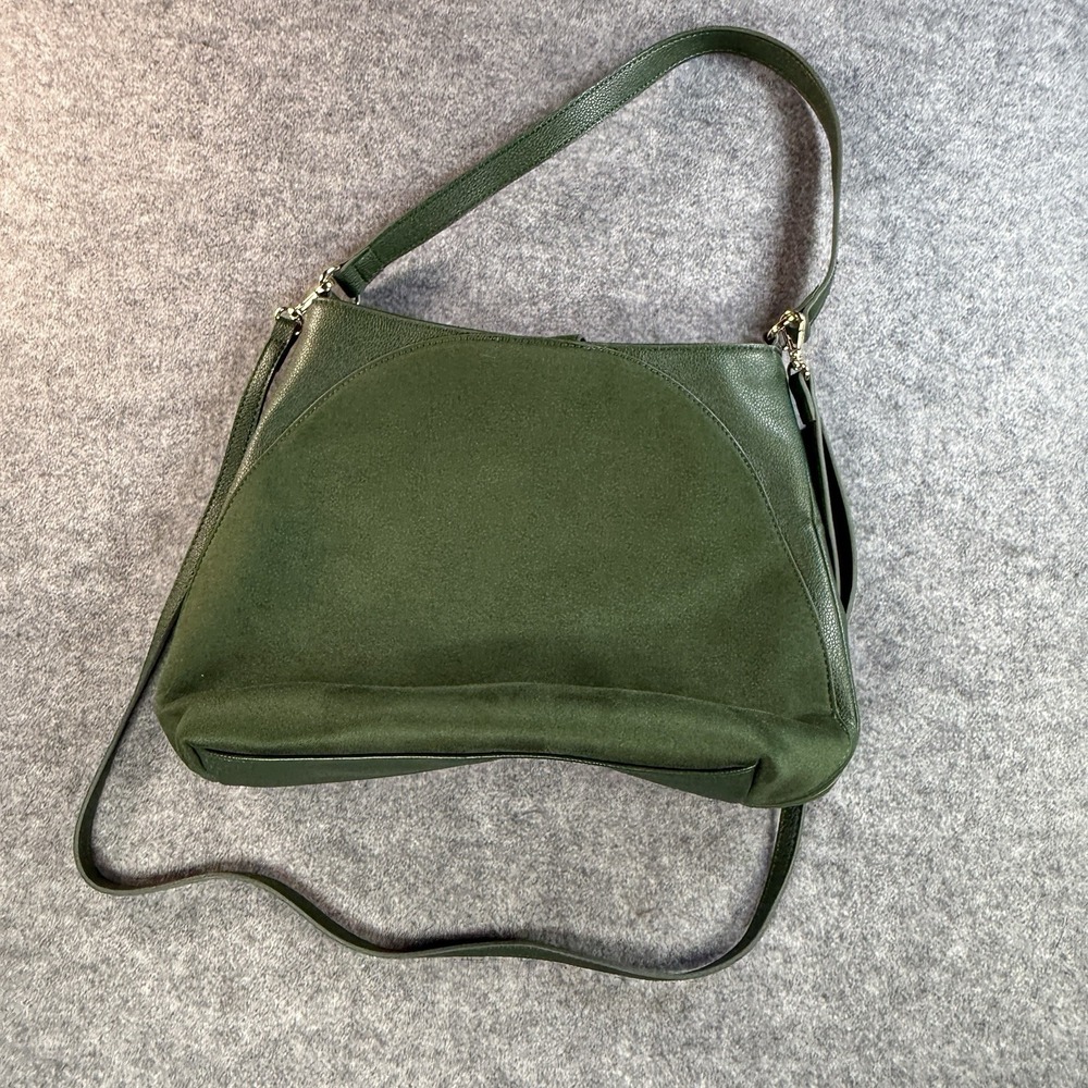 Lauren Conrad LC Womens Purse Gibson Green Bucket Bag Soft Minimal Crossbody - Picture 6 of 11